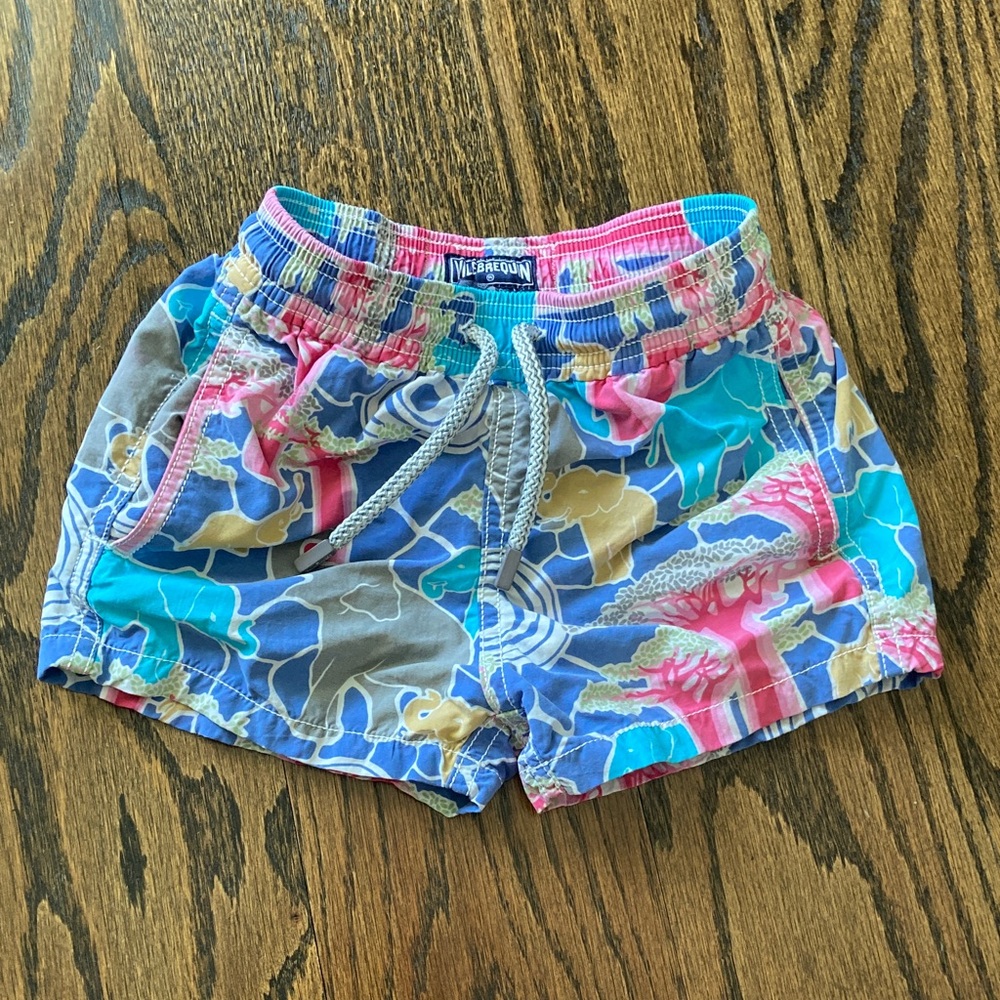 Vilebrequin Elephant Print Boys Swim Trunks 2T